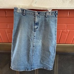 111 State jean pencil skirt